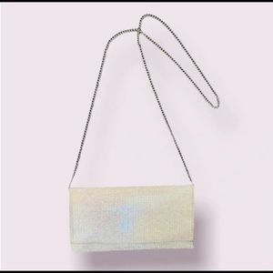 Nordstrom Crystal Clutch With Silver Chain Strap